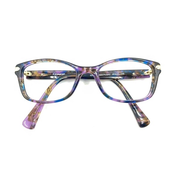 Coach HC 6065 5288 Confetti Purple Blue Eyeglasses Frames 49-17 135 Designer - Picture 12 of 12